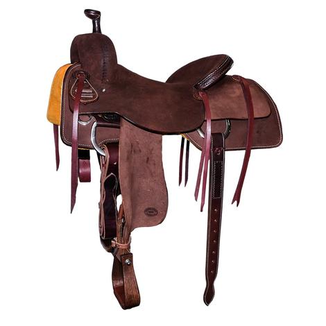 STT Full Chocolate Roughout Ranch Cutter Saddle