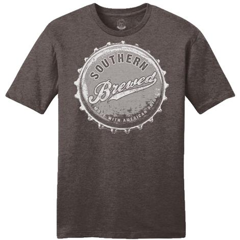 Mason Jar Label Brown Southern Brewed Short Sleeve Men's Shirt