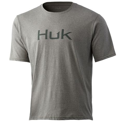 Huk Heather Moss Logo Men's Tee