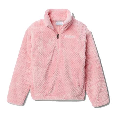 Columbia Girl's Fire Side II Sherpa Half Zip Pullover- Pink Orchid