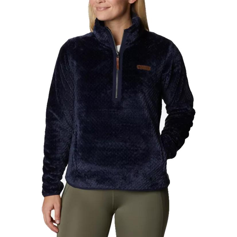  Columbia Women's Fire Side Sherpa Quarter Zip Pullover - Dark Nocturnal