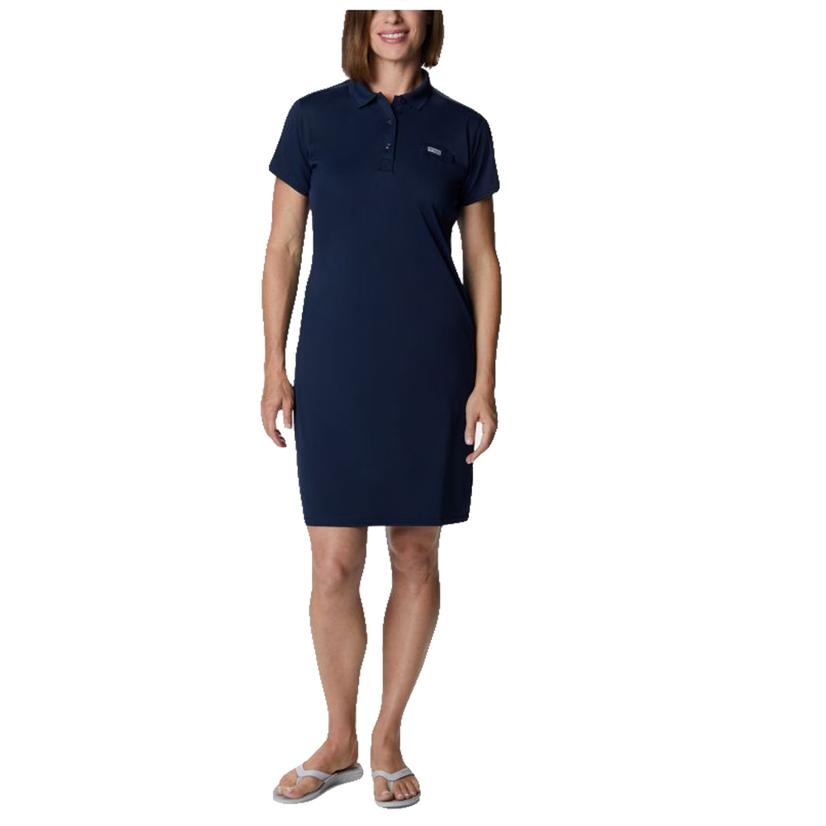  Columbia Collegiate Navy Tidal Tee Women's Polo Dress