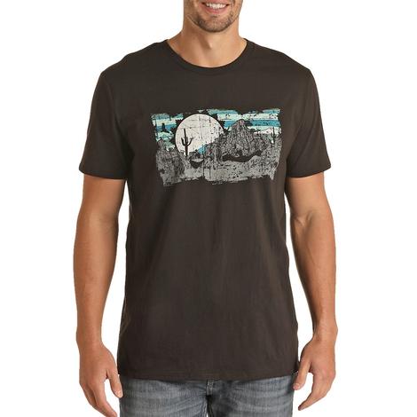 Rock and Roll Black Men's Graphic Tee