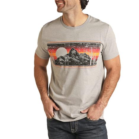 Rock and Roll Sunset Mountain Men's T-Shirt