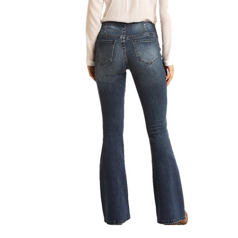 Rock and Roll Cowgirl Bargain Bell Pull On Flare Jeans