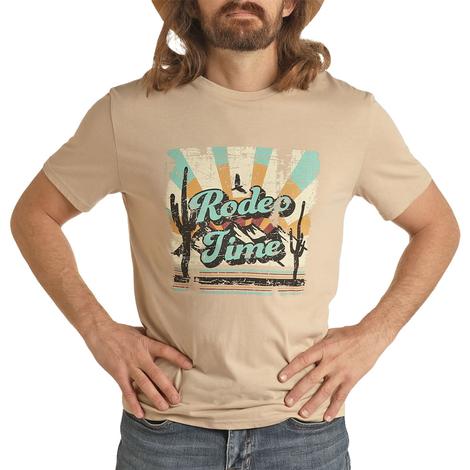 Rock and Roll Tan Rodeo Time Men's T-Shirt