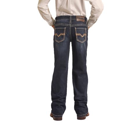 Rock And Roll Dark Wash Bootcut Boys Jeans 