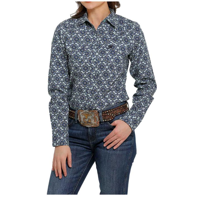  Cinch Blue Haze Long Sleeve Western Snap Women's Shirt