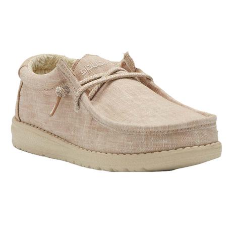 Hey Dude Wally Beige Youth Shoes