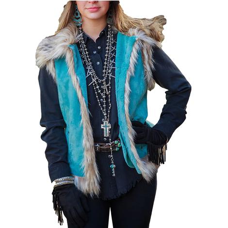 Tasha Polizzi Turquoise Women's Luxe Vest