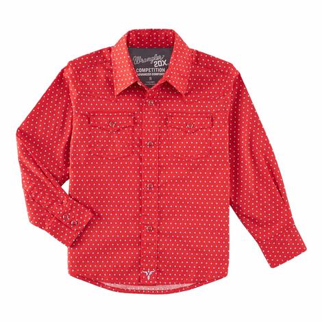 Wrangler Red 20X Competition Advanced Comfort Boy's Shirt 