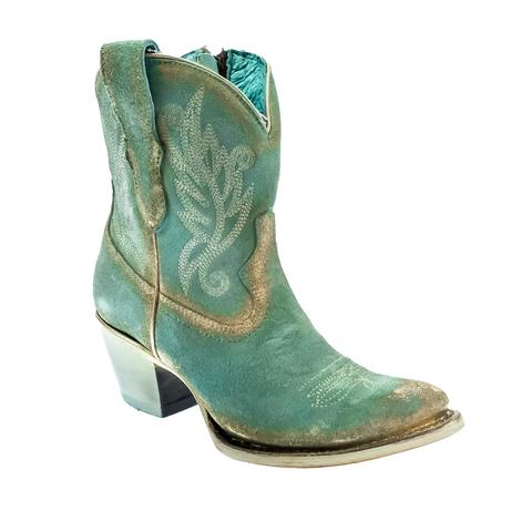Corral Boots Mint Embroidery Ankle Boots