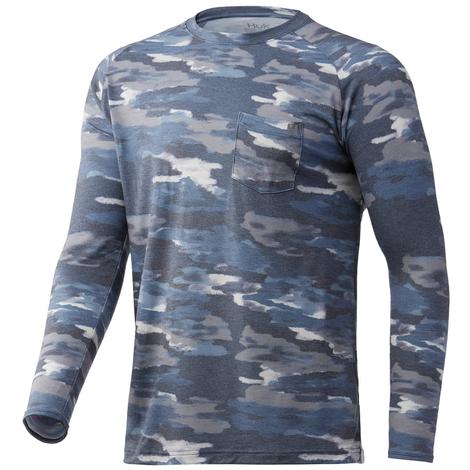 Huk Sargasso Sea Waypoint Edisto Long Sleeve Men's Shirt 