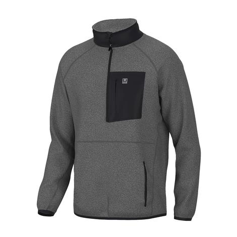 Huk Waypoint Fleece 1/2 Zip Charcoal Men's Sweater