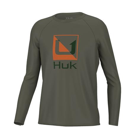 Huk Moss Reflection Pursuit Boy's Shirt 