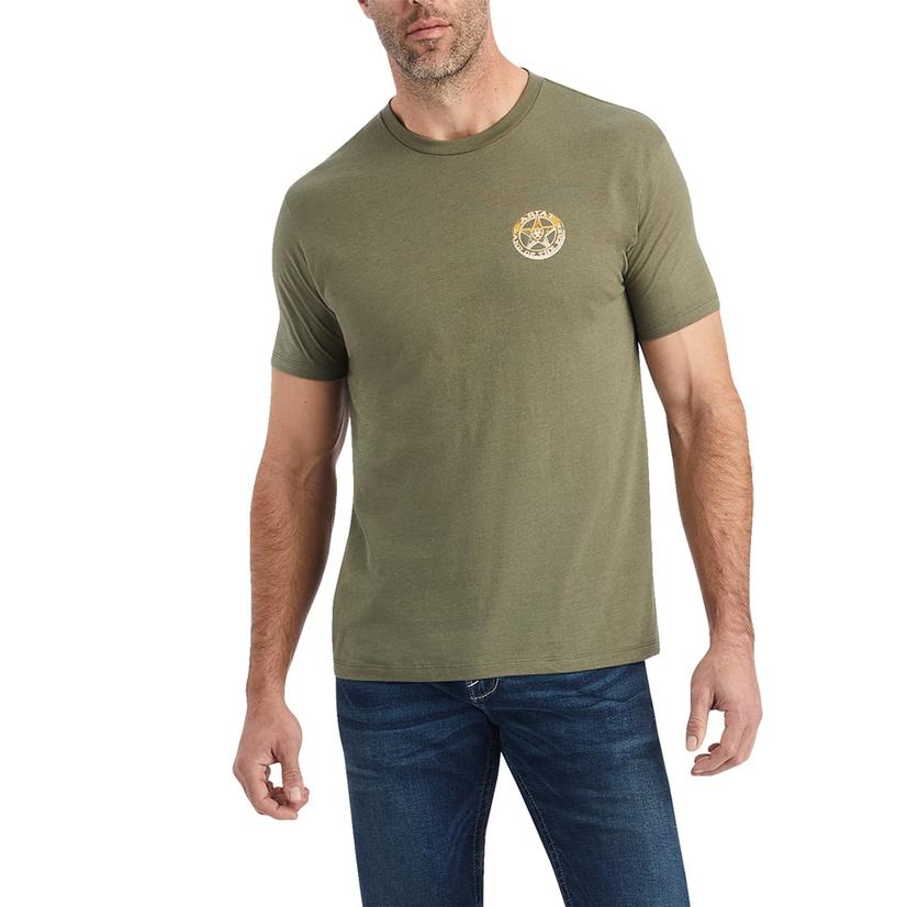  Ariat Green Short Sleeve Star Men's T- Shirt