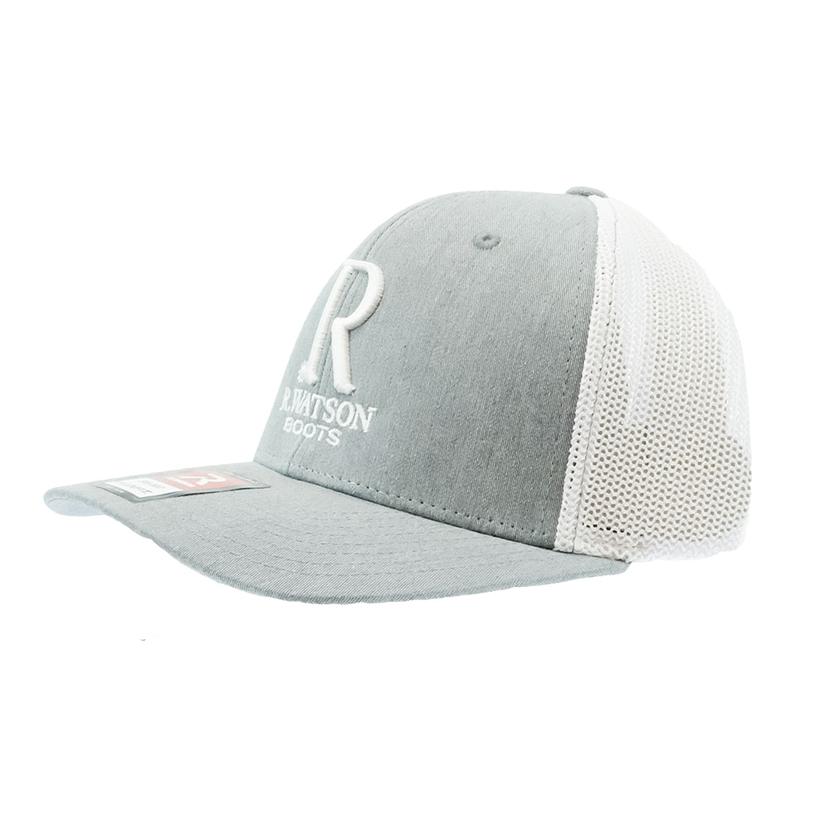  R.Watson Grey And White Trucker Hat