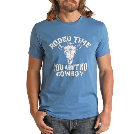 Rock And Roll Blue Dale Brisby Rodeo Time Men's T-Shirt 