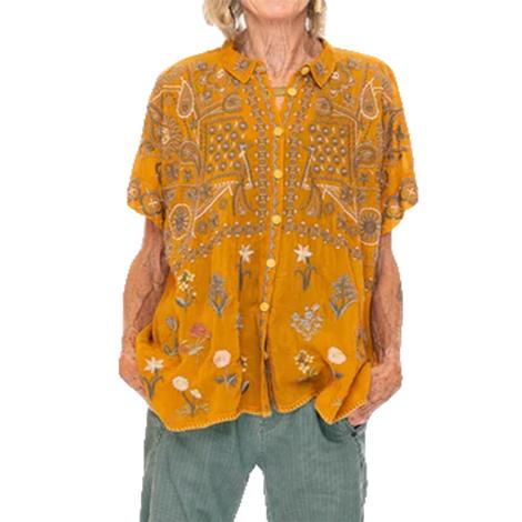 Johnny Was Yellow Shane Women's Blouse 