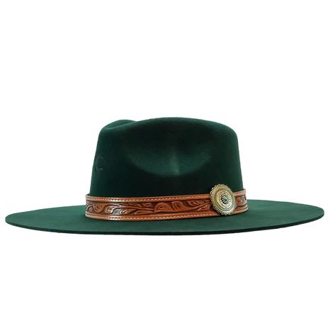 Charlie 1 Horse White Sands Green Felt Hat 