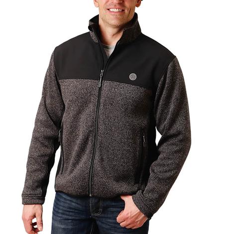 Roper Charcoal Sweater Knit Softshell Men's Jacket
