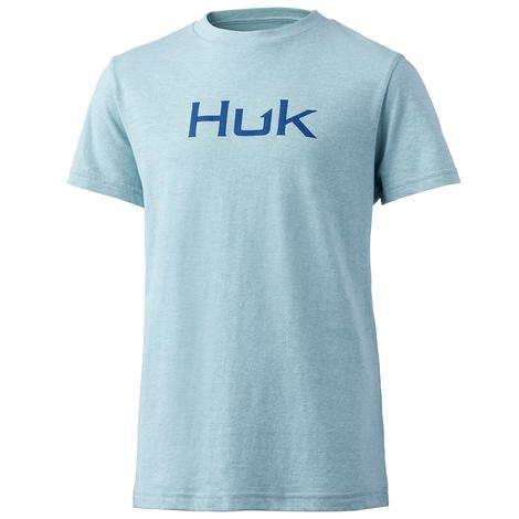 Huk Porcelain Blue Logo Short Sleeve Boys Shirt