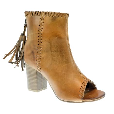Roper Betsy Open Toe Women's Fringed Ankle Booties