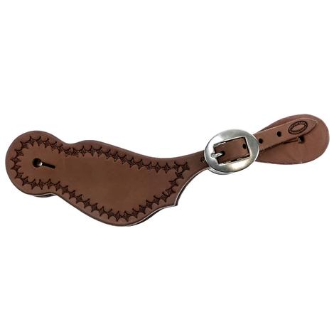 South Texas Tack Border Tooled Oiled Men's Spur Strap