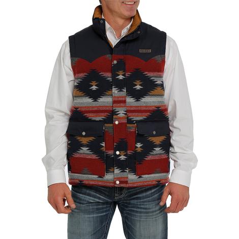 Cinch Multicolored Brushed Twill Men's Vest