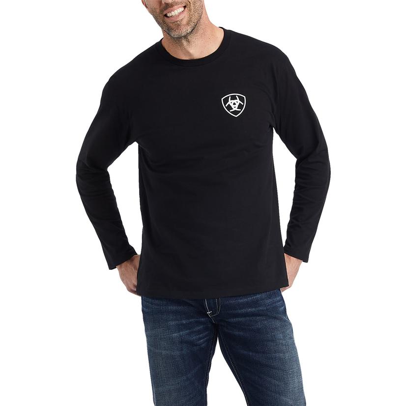  Ariat Black Crest Long Sleeve Men's T- Shirt