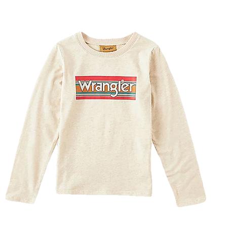 Wrangler Oatmeal Heather Serape Girls Shirt