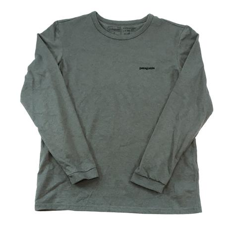 Patagonia Grey Logo Long Sleeve Women's Shirt