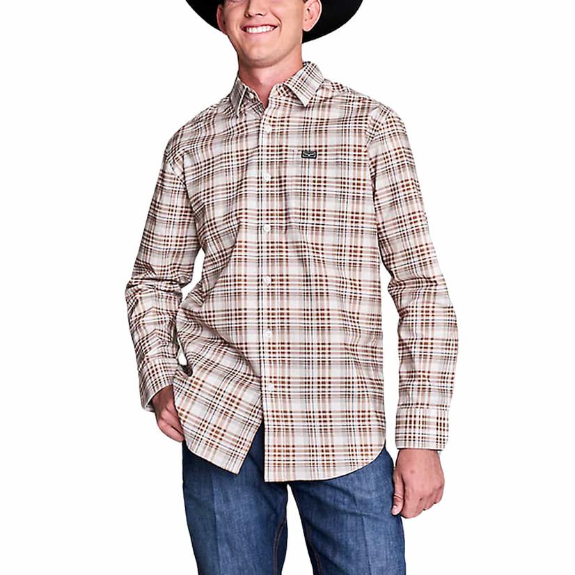  Kimes Ranch Sand Linville Long Sleeve Men's Shirt