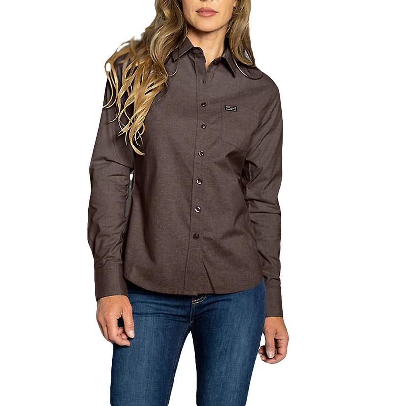  Kimes Ranch Tobacco Linville Long Sleeve Women's Shirt
