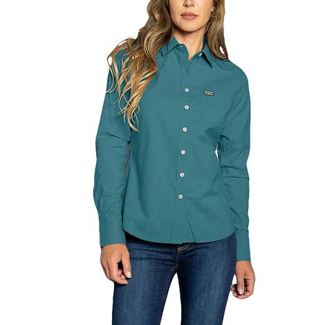 Kimes Ranch Blue Linville Long Sleeve Women's Shirt 