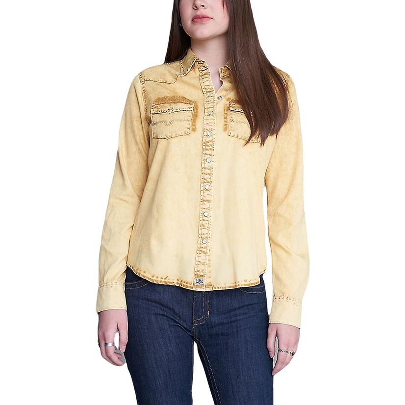  Kimes Ranch Kaycee Gold Tencel Women's Shirt