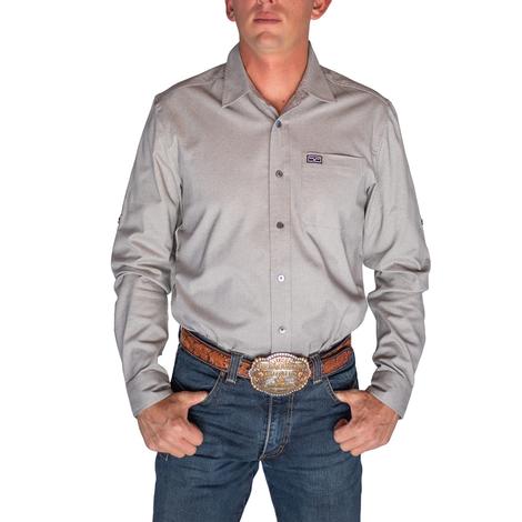 Kimes Ranch Grey Cochise Men's Long Sleeve Shirt