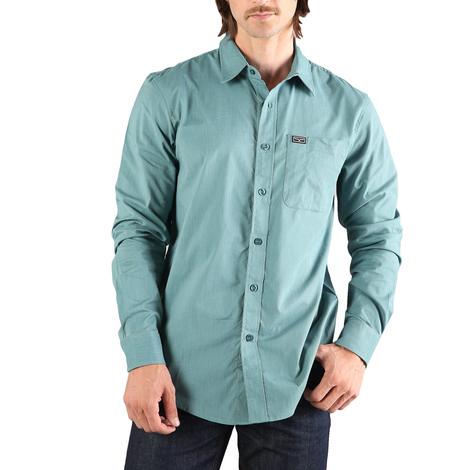 Kimes Ranch Linville Blue Long Sleeve Button-Down Men's Shirt