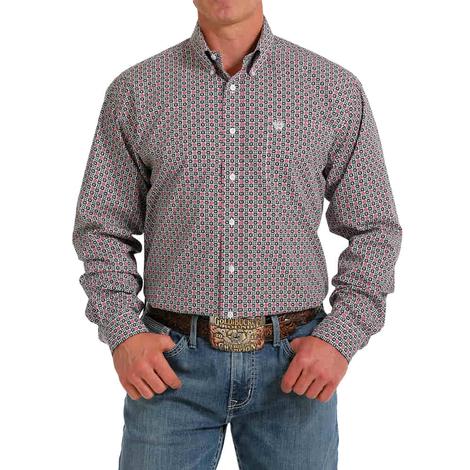  Cinch Multicolor Printed Long Sleeve Button-Down Men's Shirt