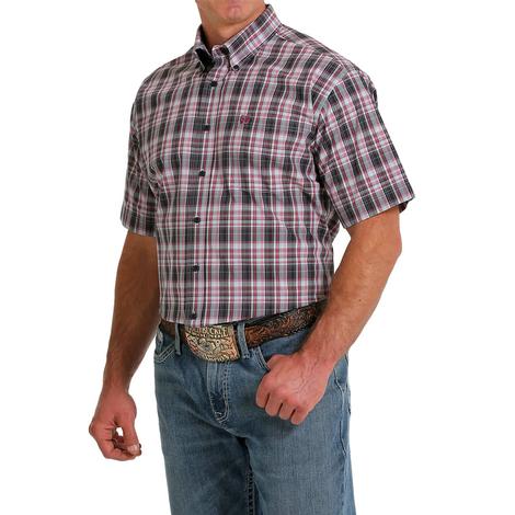 Cinch Classic Plaid Short Sleeve Button-Down Men's Shirt