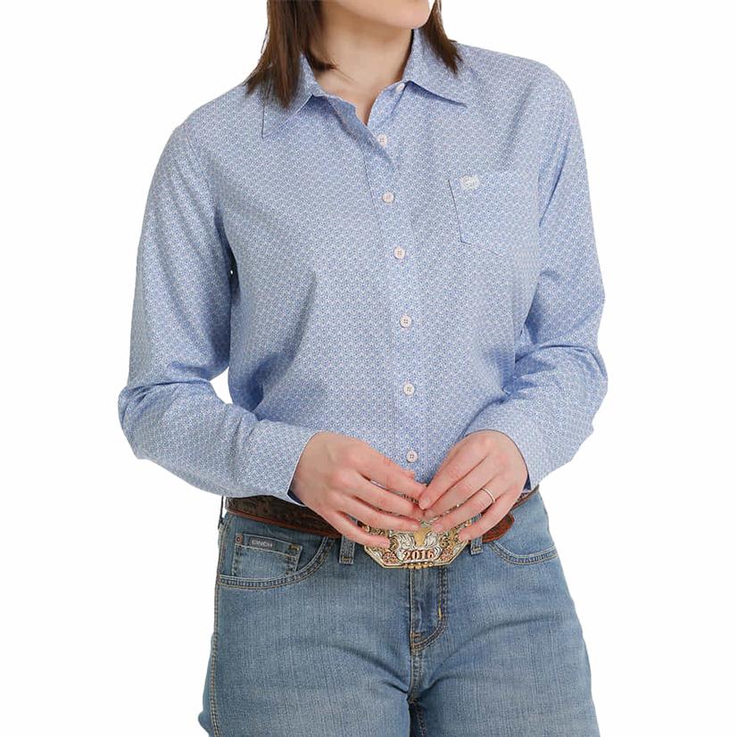  Cinch Lilac Arena Flex Long Sleeve Button- Down Women's Shirt