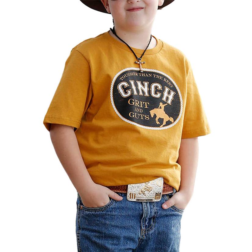  Cinch Gold Boys Grit And Gut Horse Graphic Tee