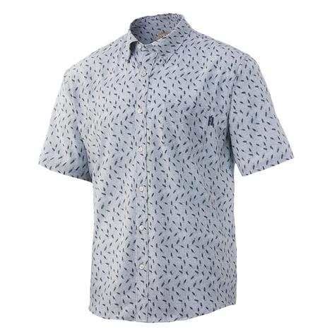 Huk Volcanic Ash Kona Lure Splash Short Sleeve Men's Shirt - Xtra-Small