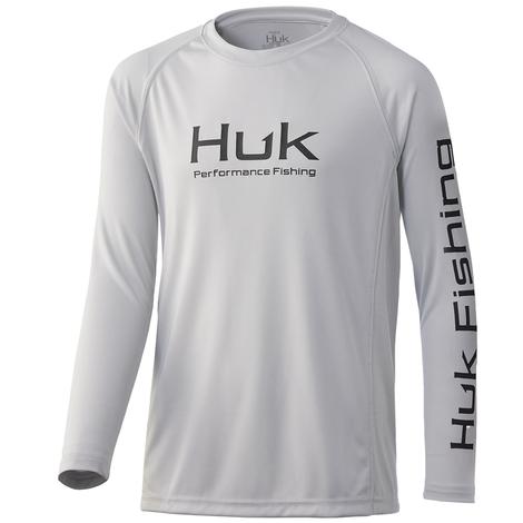 Huk Oyster Pursuit Long Sleeve Boy's Shirt 