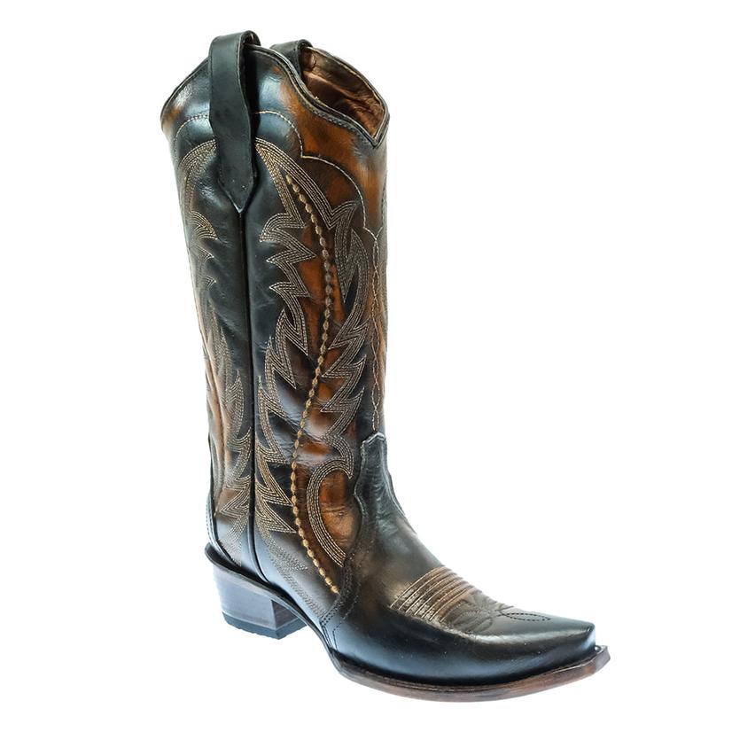  Corral Brown And Tan Embroidered Women's Boot