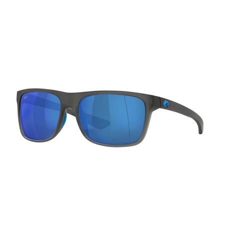Costa Remora Matte Crystal Smoke Frame Blue Mirror Polarized Poly Lens Sunglasses