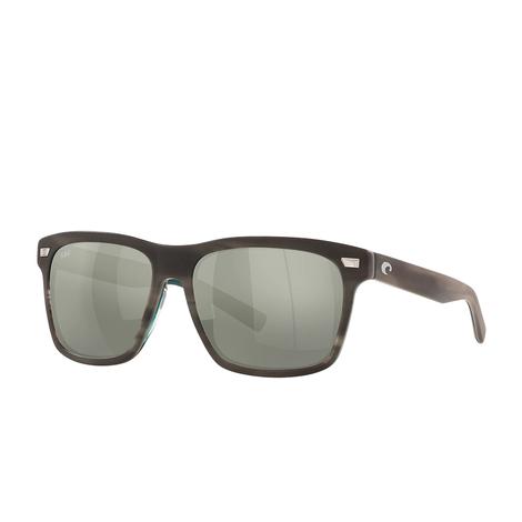 Costa Aransas Matte Storm Gray Frame Gray Silver Mirror Polarized Glass Lens Sunglasses
