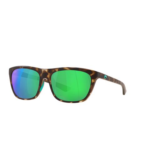 Costa Cheeca Matte Shadow Tortoise Frame Green Mirror Polarized Poly Lens Sunglasses