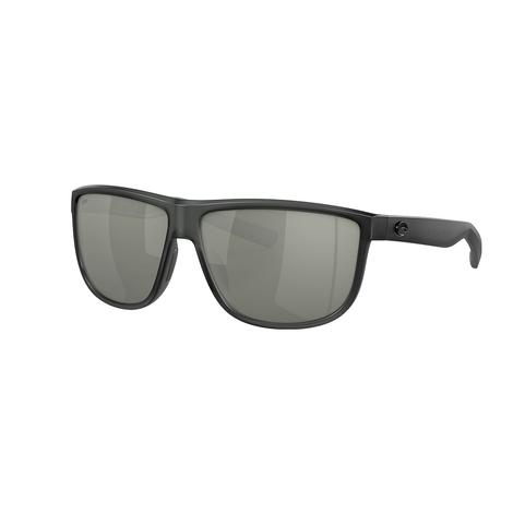 Costa Rincondo Matte Smoke Crystal Frame Gray Silver Mirror Polarized Poly Lens Sunglasses