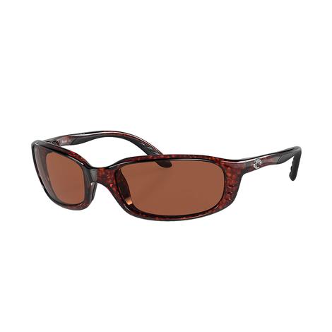 Costa Brine Tortoise Frame Copper Polarized Poly Lens Women's Sunglasses
